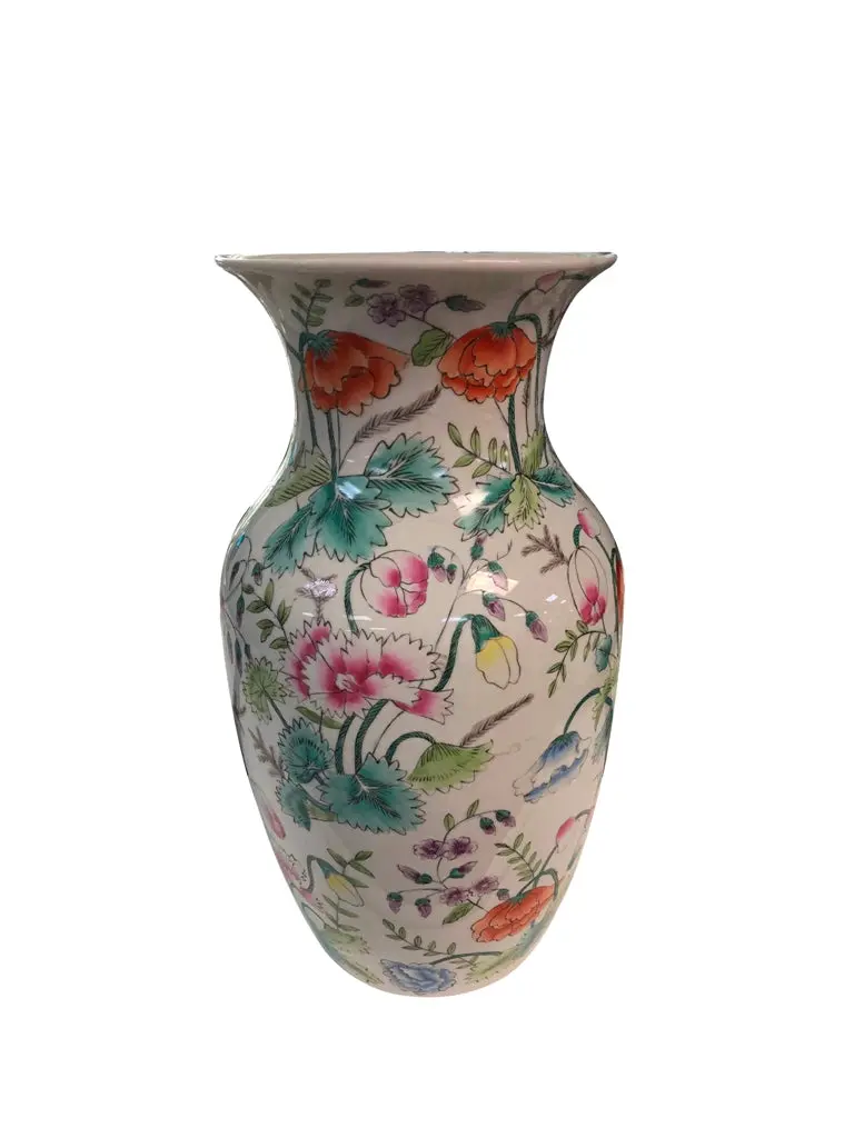 Semi-Antique Porcelain Vase with Classic Silhouette