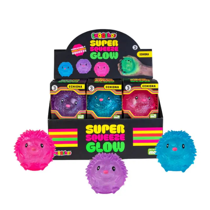 Smooshos Glow Echidna Super Squeeze Figure