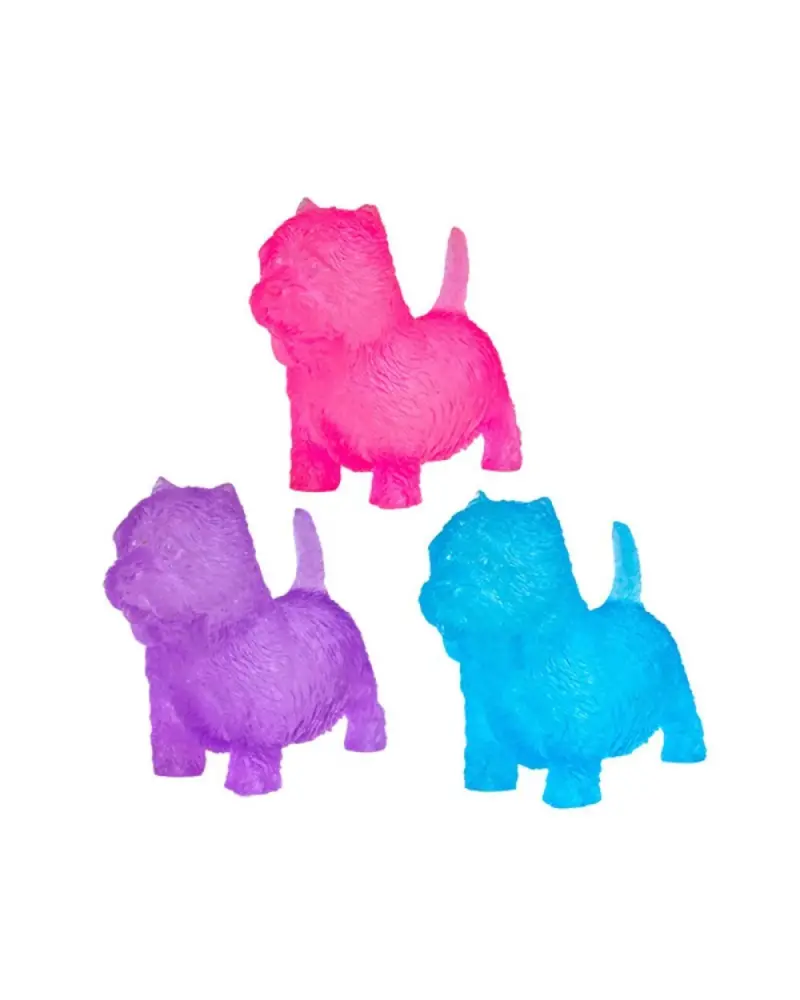 Smooshos Glow White Terrier Super Squeeze Toy