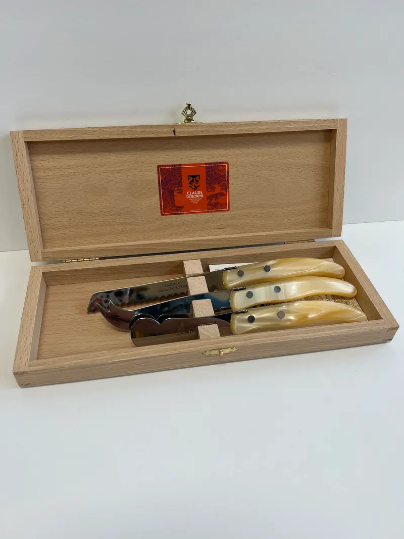 Three-Piece Berlingot Breakfast Set with Natural Handles