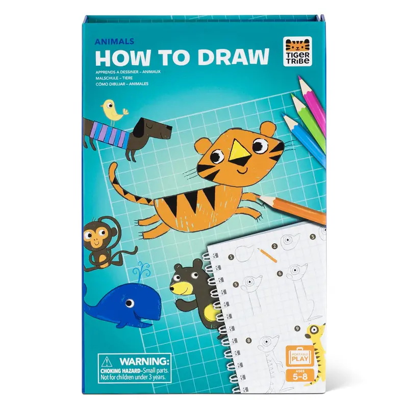 Tiger Tribe How to Draw Animals Guide – Illustrated Step-by-Step Sketching Book