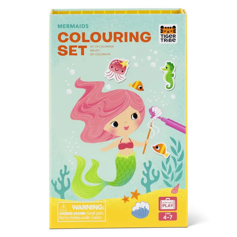 Tiger Tribe Mermaid Colouring Set – Sparkly Underwater-Themed Art Supplies