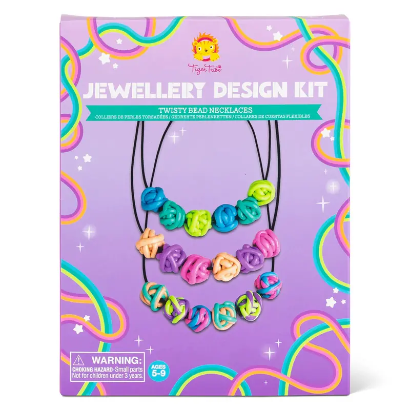 Tiger Tribe Twisty Beads Jewellery Design Kit – DIY Necklace Crafting Set