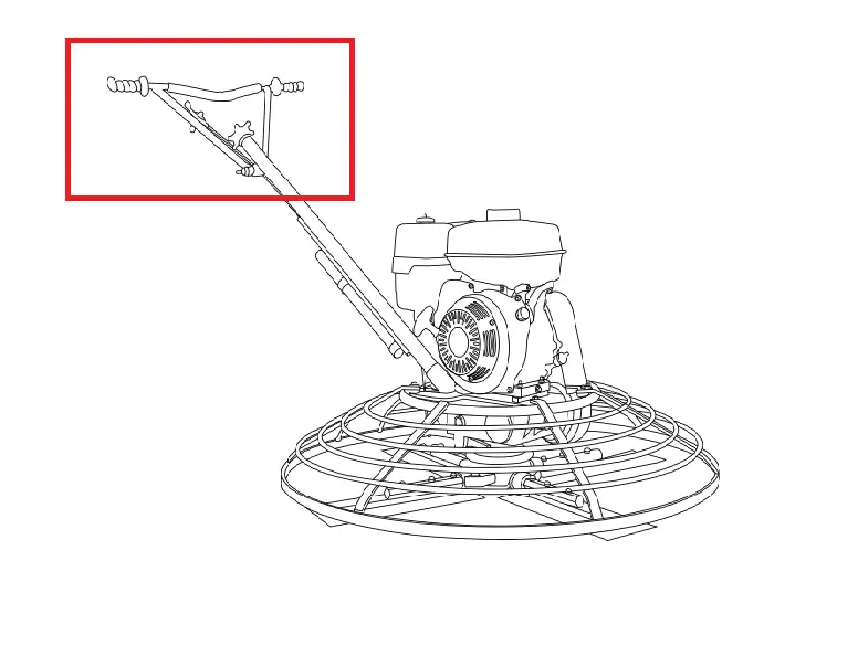TPT36H Honda 36″ Power Trowel Handle Bar Assembly
