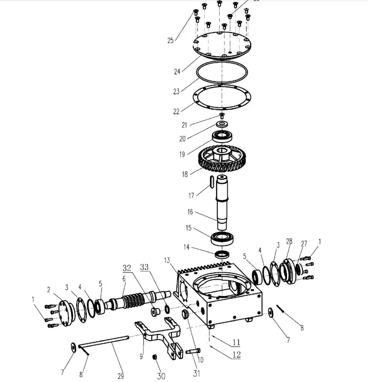TRT46V 8ft Ride-On Power Trowel Left Gearbox Replacement