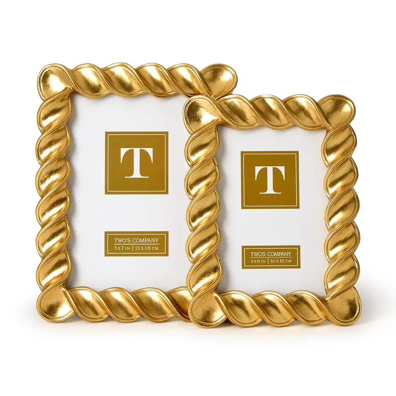 Twist-Design Gold Leaf Picture Frame