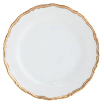 Ultra-White Birmingham Gold Dinner Plate
