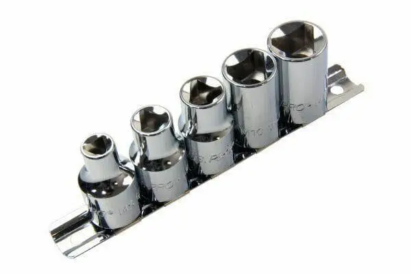 US PRO 5-Piece 1/2″ Drive Security Tri-Wing Socket Set – Metric Sizes M5 to M12 – Model 1243
