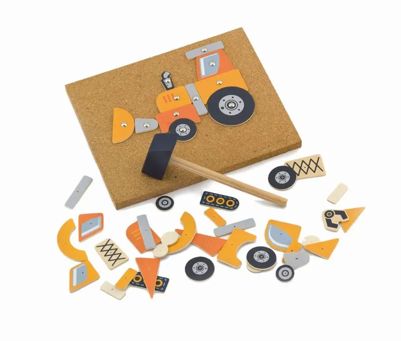 VIGA Construction-Themed Tap-and-Tap Play Set