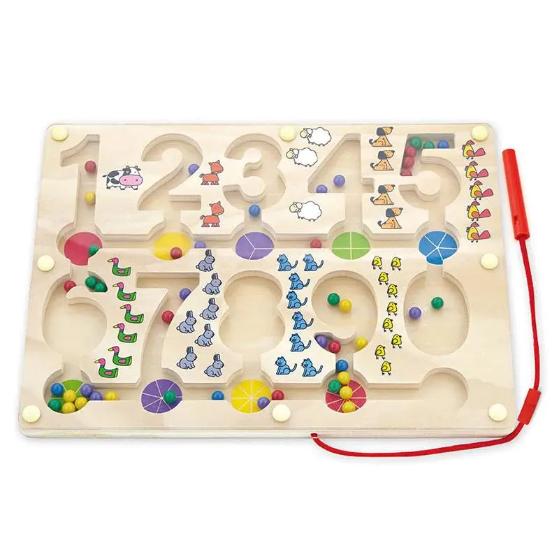 VIGA Magnetic Number Tracing Board with Bead Pathway