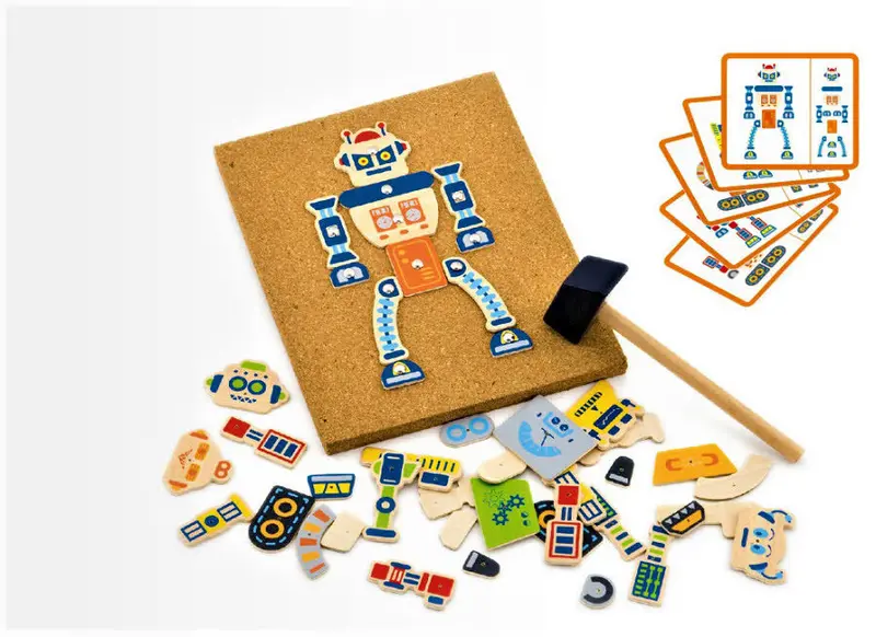 VIGA Robot-Themed Tap-and-Tap Hammer Set
