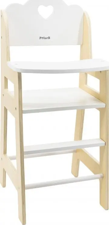 VIGA Solid Wood Doll High Chair for Pretend Play
