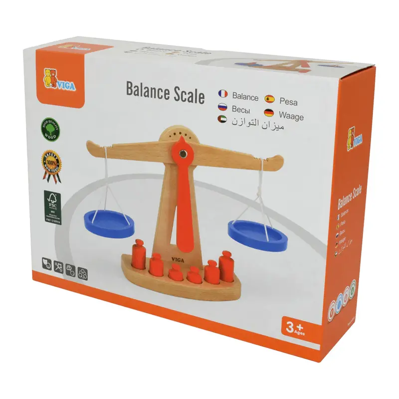 VIGA Wooden Balance Scale for Hands-On Weight Exploration