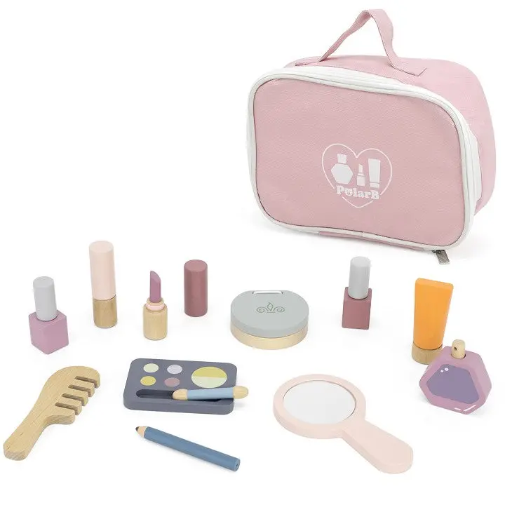 VIGA Wooden Makeup Play Set – Montessori-Inspired Pretend Toy