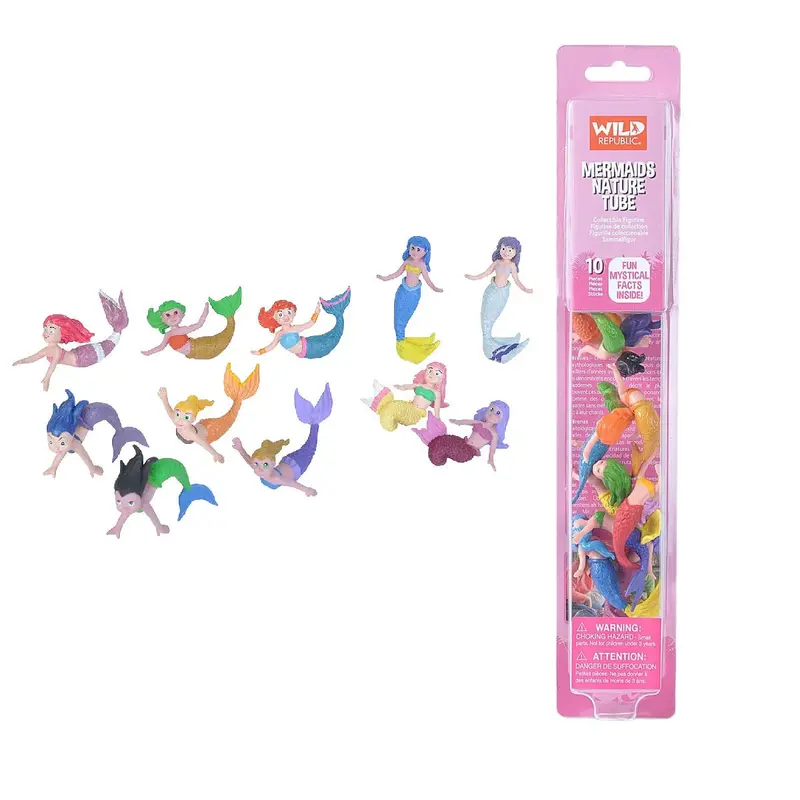 Wild Republic Nature Tube Mermaid Collection – Educational Ocean-Themed Figures