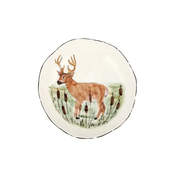 Wildlife-Inspired Deer Motif Pasta Bowl