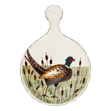 Wildlife Pheasant–Carved Wooden Cheese Board