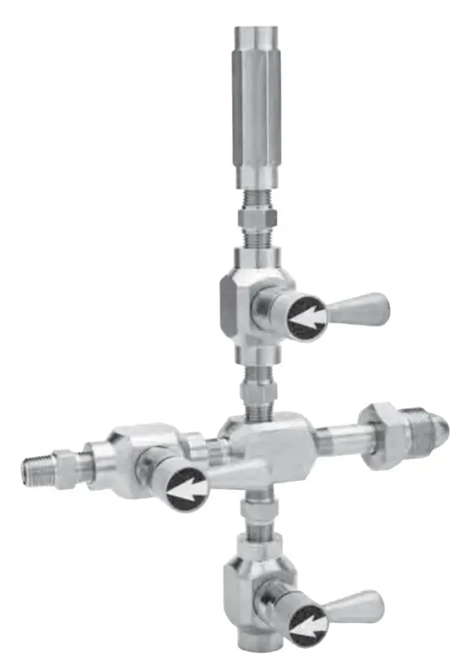 Harris Cross-Purge Brass Assembly With 1/4" Trn Cga 580 Connection – Model 4301483 1